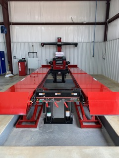 Hunter wheel alignment rack