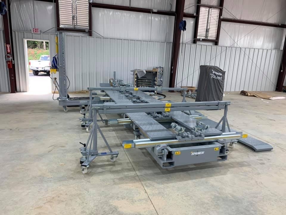 Spanesi frame straightening system at Auto Body Services Inc.
